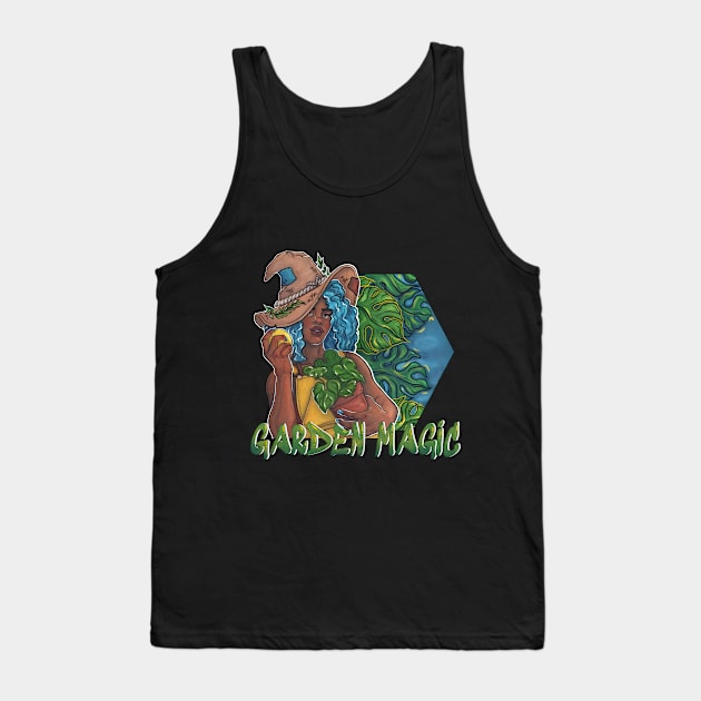 Garden Magic Witch II Tank Top by WildSkullflowerArt